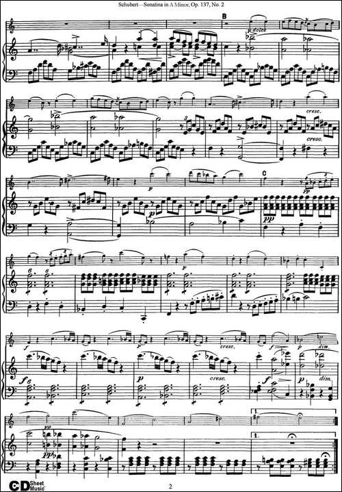 Violin-Sonatina-in-A-minor-Op.137-No.2-小提琴+钢琴伴奏-提琴谱