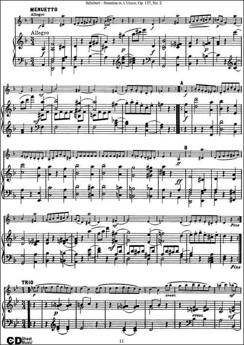Violin-Sonatina-in-A-minor-Op.137-No.2-小提琴+钢琴伴奏-提琴谱