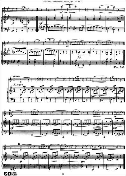 Violin-Sonatina-in-A-minor-Op.137-No.2-小提琴+钢琴伴奏-提琴谱