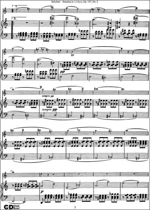 Violin-Sonatina-in-A-minor-Op.137-No.2-小提琴+钢琴伴奏-提琴谱