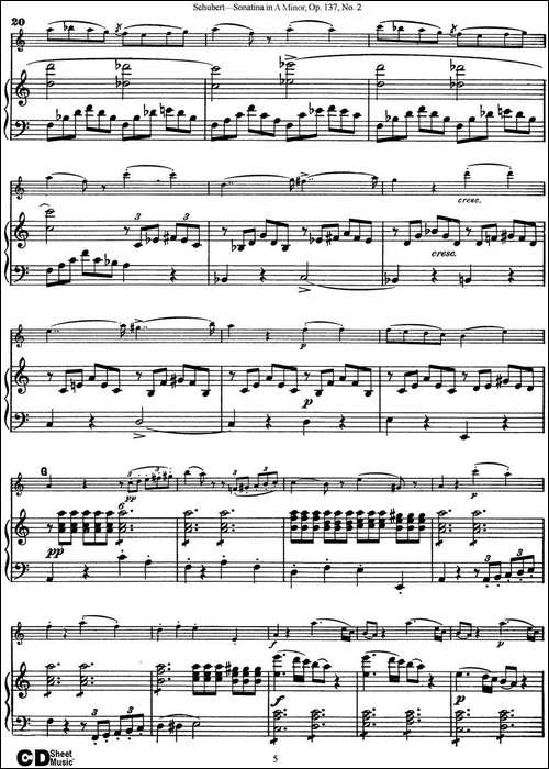 Violin-Sonatina-in-A-minor-Op.137-No.2-小提琴+钢琴伴奏-提琴谱