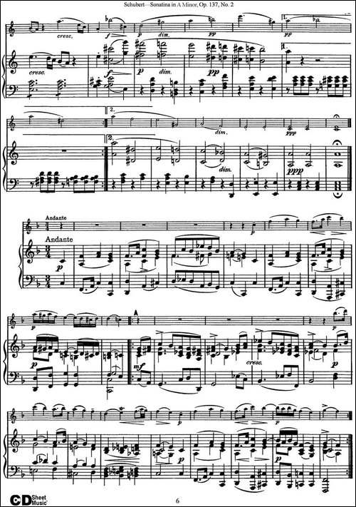 Violin-Sonatina-in-A-minor-Op.137-No.2-小提琴+钢琴伴奏-提琴谱