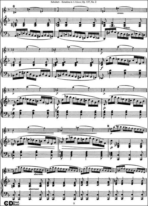 Violin-Sonatina-in-A-minor-Op.137-No.2-小提琴+钢琴伴奏-提琴谱