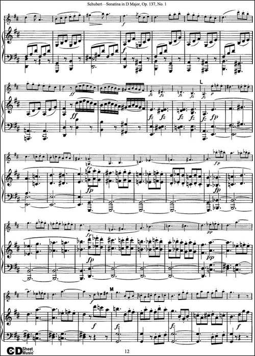 Violin-Sonatina-in-D-major-Op.137-No.1-小提琴+钢琴伴奏-提琴谱