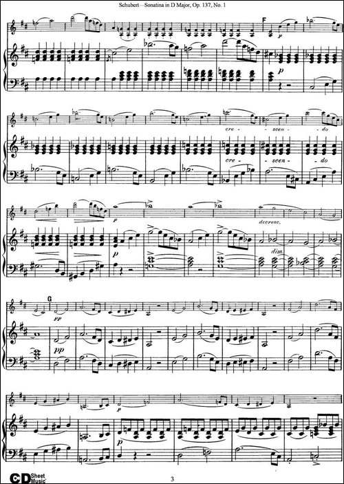 Violin-Sonatina-in-D-major-Op.137-No.1-小提琴+钢琴伴奏-提琴谱