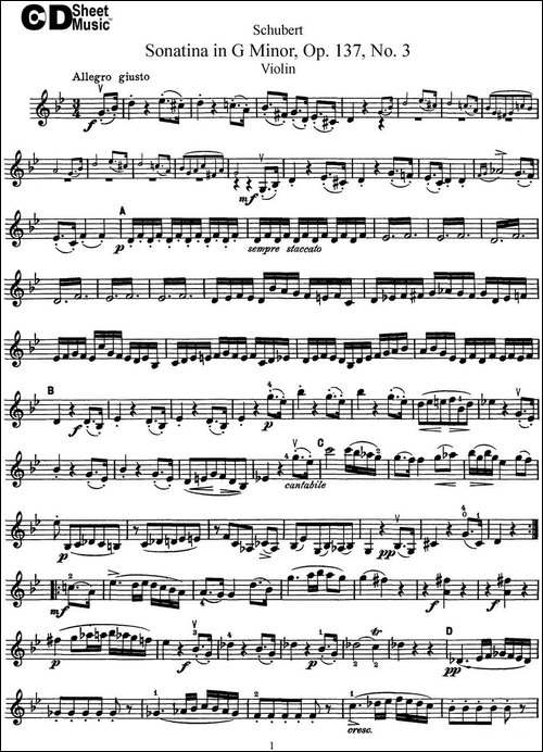 Violin-Sonatina-in-G-minor-Op.137-No.3-提琴谱