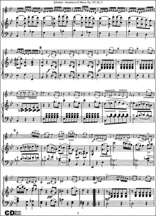 Violin-Sonatina-in-G-minor-Op.137-No.3-小提琴+钢琴伴奏-提琴谱