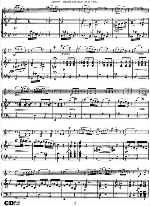 Violin-Sonatina-in-G-minor-Op.137-No.3-小提琴+钢琴伴奏-提琴谱