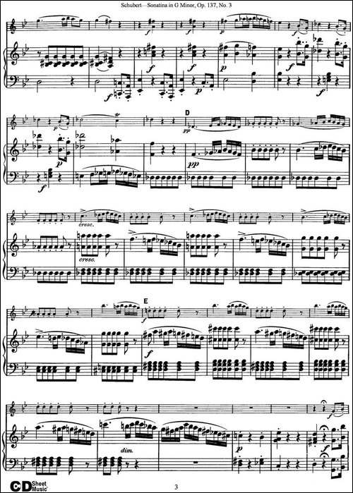 Violin-Sonatina-in-G-minor-Op.137-No.3-小提琴+钢琴伴奏-提琴谱