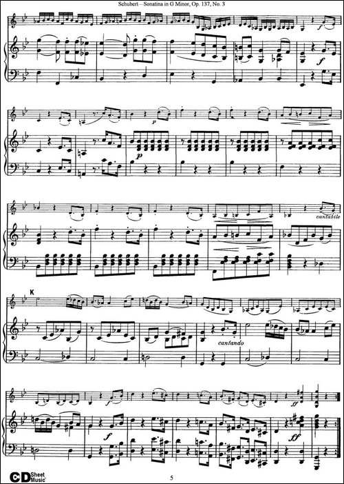 Violin-Sonatina-in-G-minor-Op.137-No.3-小提琴+钢琴伴奏-提琴谱