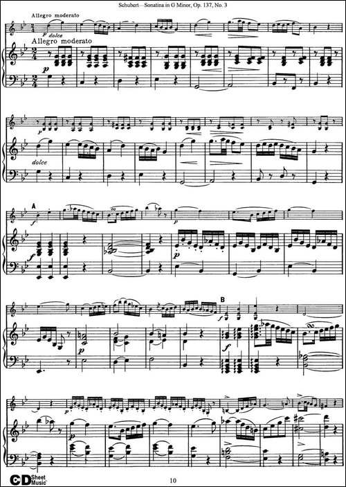 Violin-Sonatina-in-G-minor-Op.137-No.3-小提琴+钢琴伴奏-提琴谱