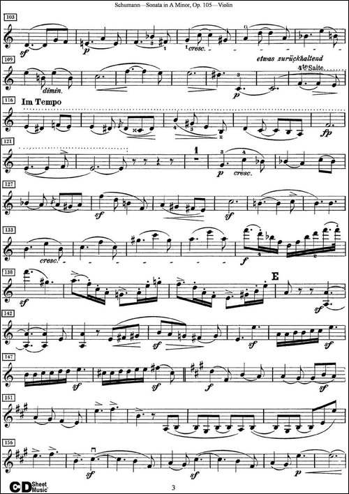 Violin-Sonata-in-A-minor-Op.105-提琴谱