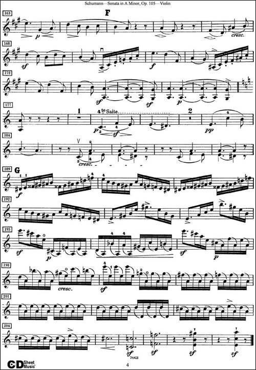 Violin-Sonata-in-A-minor-Op.105-提琴谱