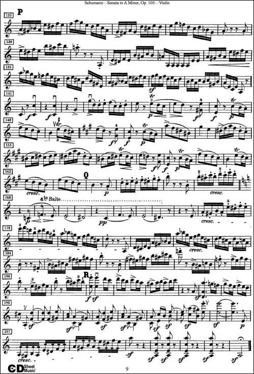 Violin-Sonata-in-A-minor-Op.105-提琴谱