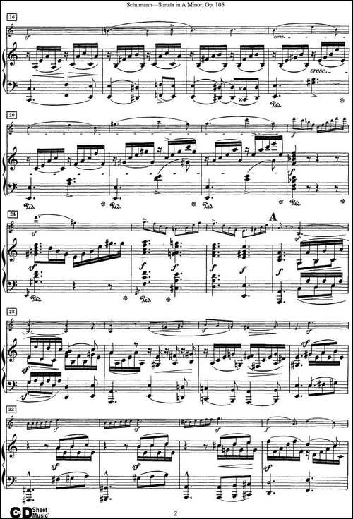 Violin-Sonata-in-A-minor-Op.105-小提琴+钢琴伴奏-提琴谱