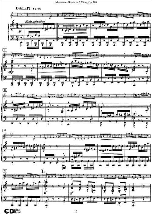 Violin-Sonata-in-A-minor-Op.105-小提琴+钢琴伴奏-提琴谱