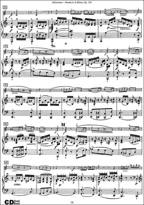 Violin-Sonata-in-A-minor-Op.105-小提琴+钢琴伴奏-提琴谱