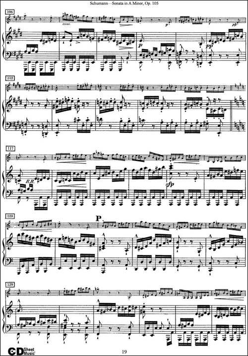 Violin-Sonata-in-A-minor-Op.105-小提琴+钢琴伴奏-提琴谱