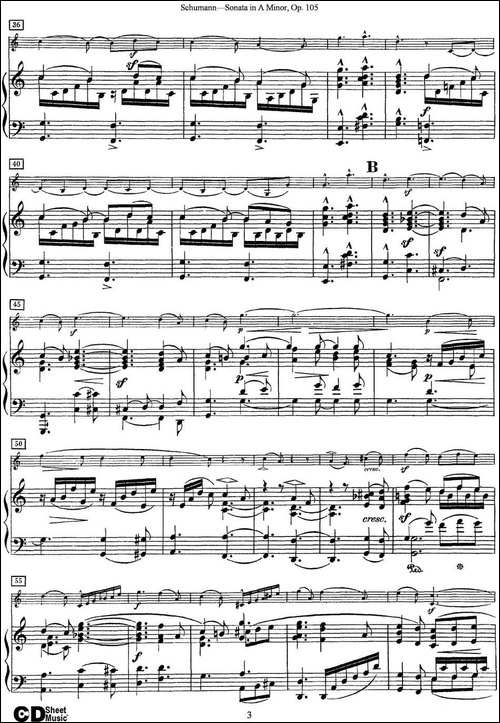 Violin-Sonata-in-A-minor-Op.105-小提琴+钢琴伴奏-提琴谱