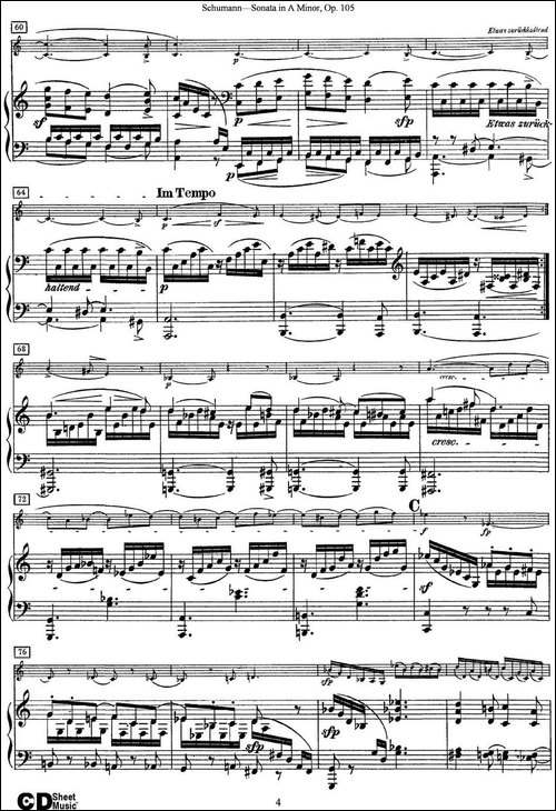 Violin-Sonata-in-A-minor-Op.105-小提琴+钢琴伴奏-提琴谱