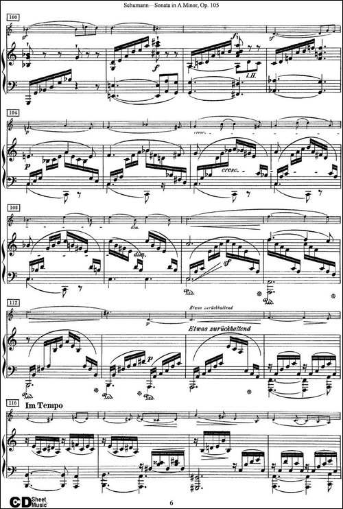 Violin-Sonata-in-A-minor-Op.105-小提琴+钢琴伴奏-提琴谱
