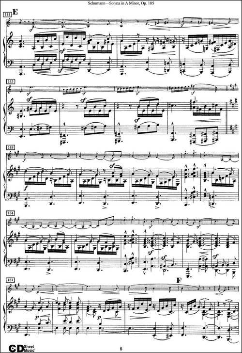 Violin-Sonata-in-A-minor-Op.105-小提琴+钢琴伴奏-提琴谱