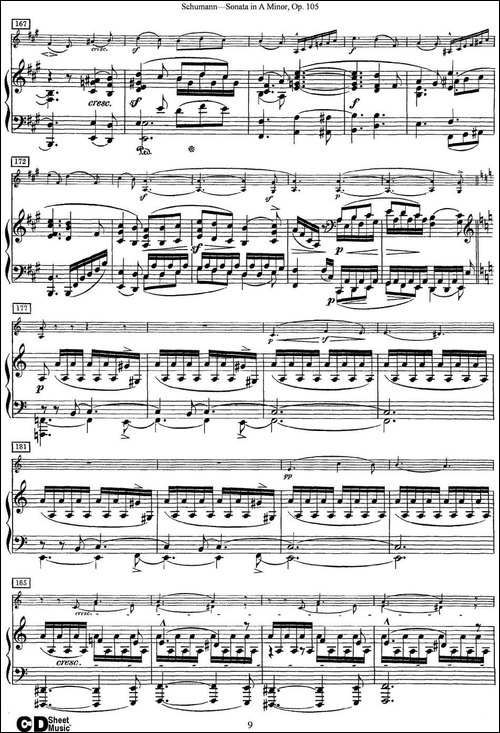 Violin-Sonata-in-A-minor-Op.105-小提琴+钢琴伴奏-提琴谱