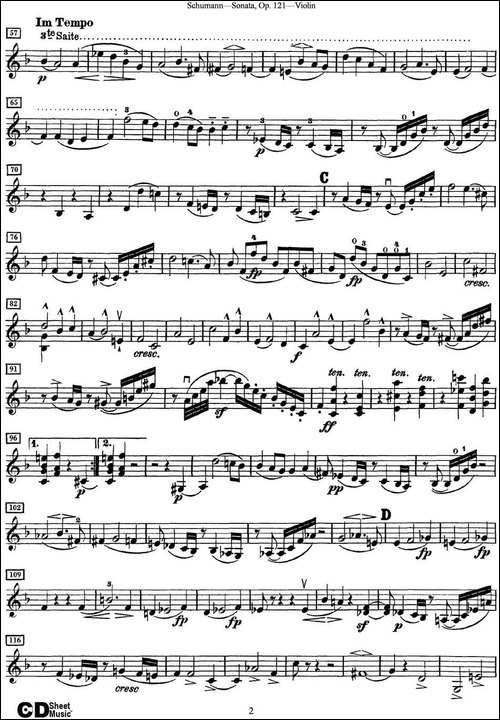 Violin-Sonata-Op.121-提琴谱