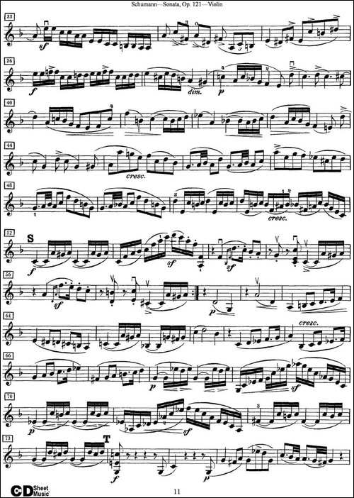 Violin-Sonata-Op.121-提琴谱
