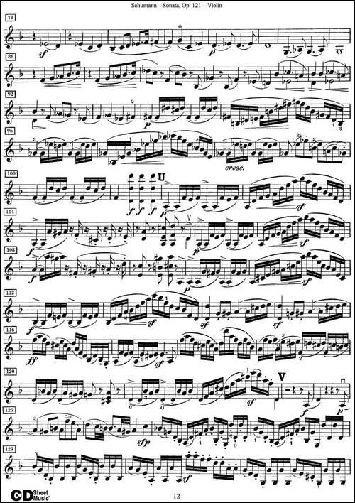 Violin-Sonata-Op.121-提琴谱