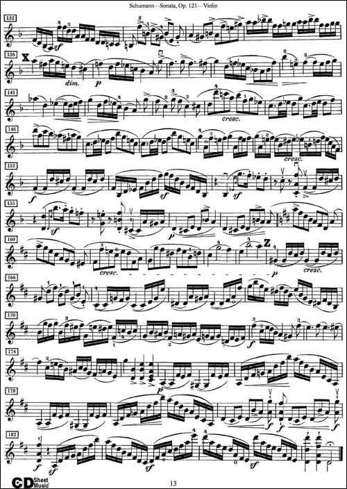 Violin-Sonata-Op.121-提琴谱