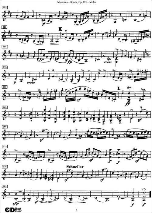 Violin-Sonata-Op.121-提琴谱