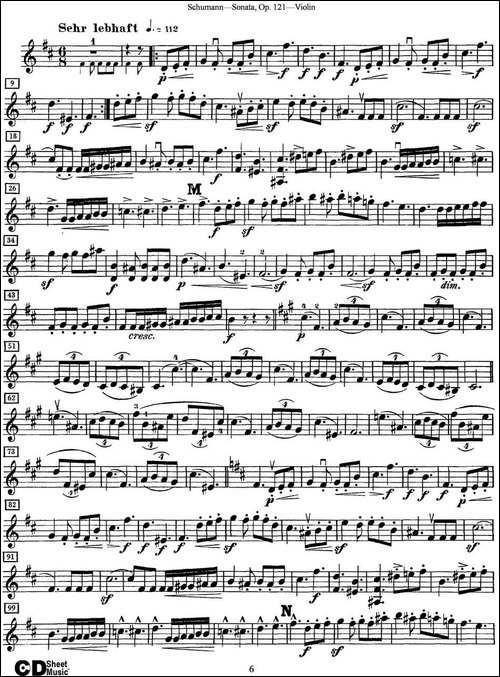 Violin-Sonata-Op.121-提琴谱