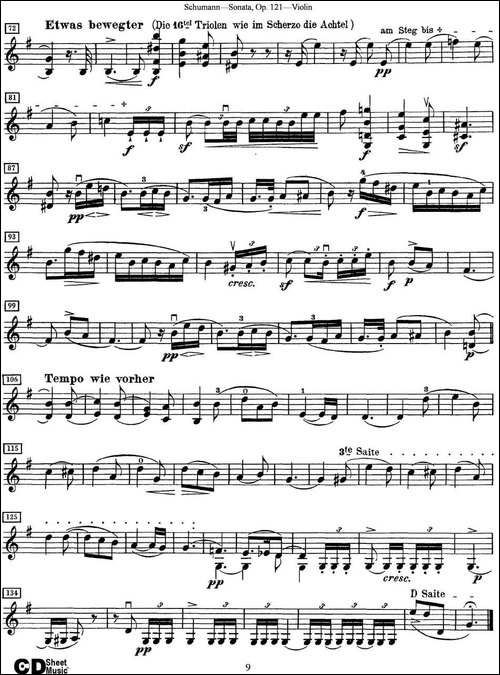 Violin-Sonata-Op.121-提琴谱