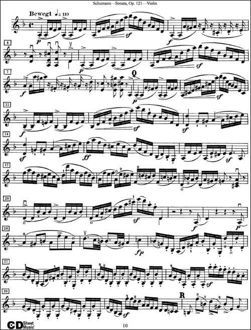 Violin-Sonata-Op.121-提琴谱
