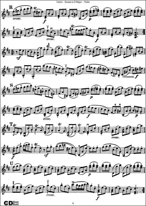 Violin-Sonata-in-D-Major-提琴谱