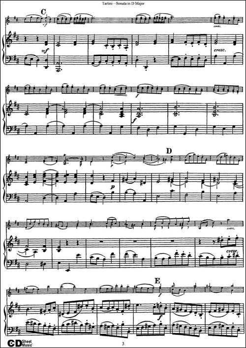 Violin-Sonata-in-D-Major-小提琴+钢琴伴奏-提琴谱