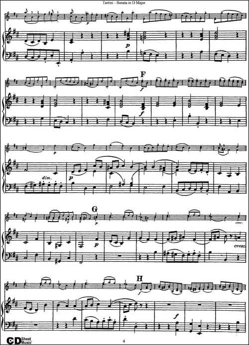 Violin-Sonata-in-D-Major-小提琴+钢琴伴奏-提琴谱