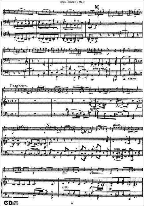 Violin-Sonata-in-D-Major-小提琴+钢琴伴奏-提琴谱