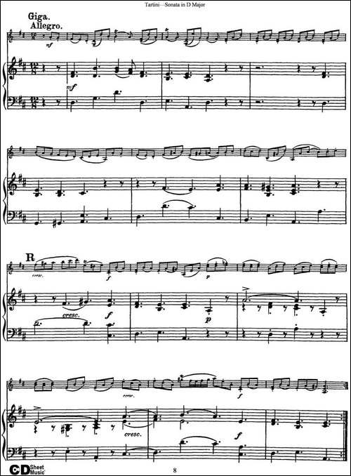 Violin-Sonata-in-D-Major-小提琴+钢琴伴奏-提琴谱