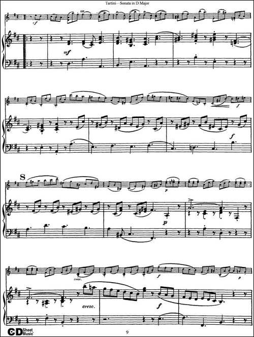 Violin-Sonata-in-D-Major-小提琴+钢琴伴奏-提琴谱