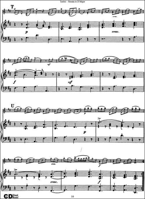 Violin-Sonata-in-D-Major-小提琴+钢琴伴奏-提琴谱