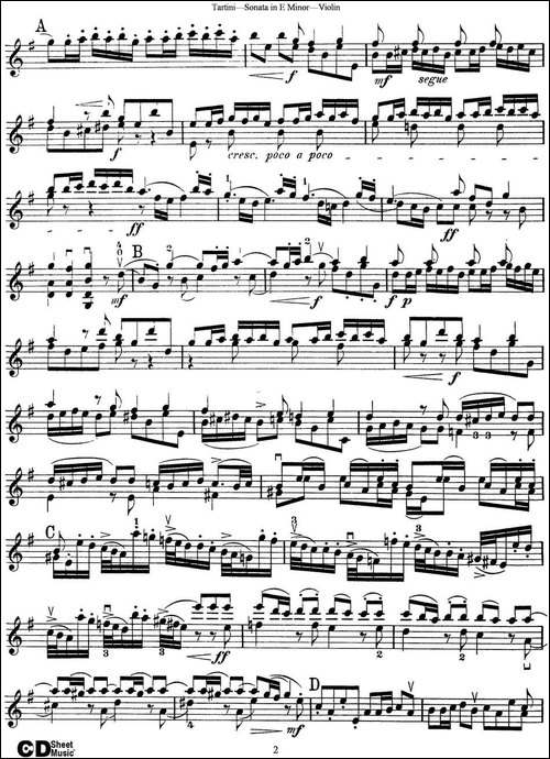 Violin-Sonata-in-E-Minor-提琴谱