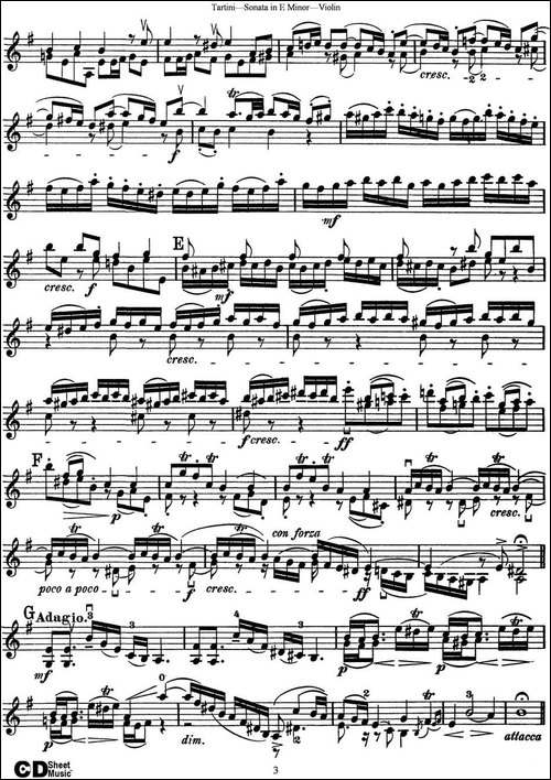 Violin-Sonata-in-E-Minor-提琴谱