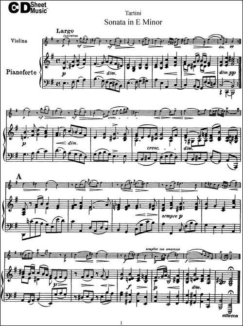 Violin-Sonata-in-E-Minor-小提琴+钢琴伴奏-提琴谱
