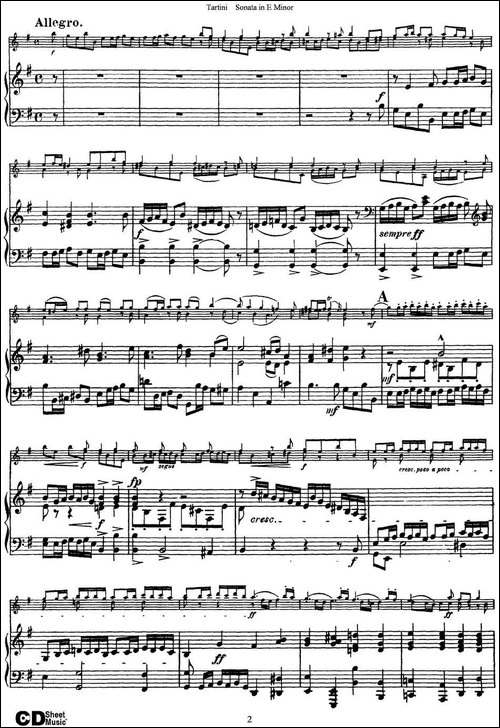Violin-Sonata-in-E-Minor-小提琴+钢琴伴奏-提琴谱
