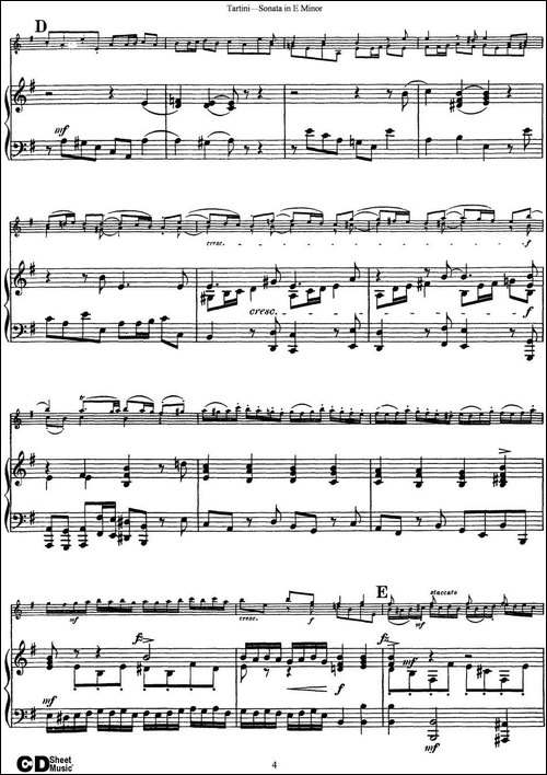 Violin-Sonata-in-E-Minor-小提琴+钢琴伴奏-提琴谱