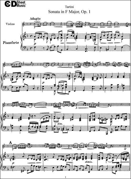 Violin-Sonata-in-F-Major-Op.1-小提琴+钢琴伴奏-提琴谱