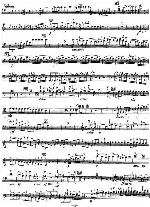 C大调小提琴协奏曲-Op.56-大提琴分谱-提琴谱