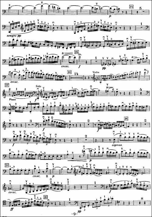 C大调小提琴协奏曲-Op.56-大提琴分谱-提琴谱